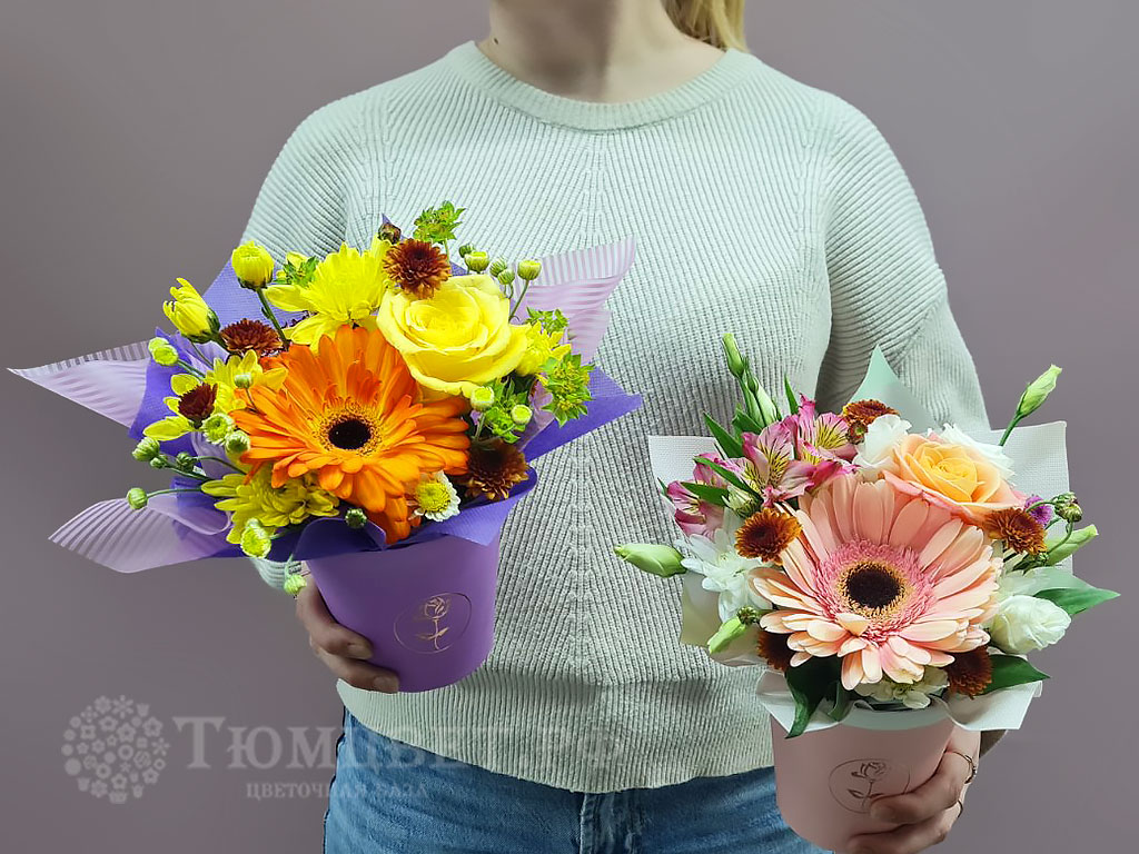 Цветочный комплимент из цветов