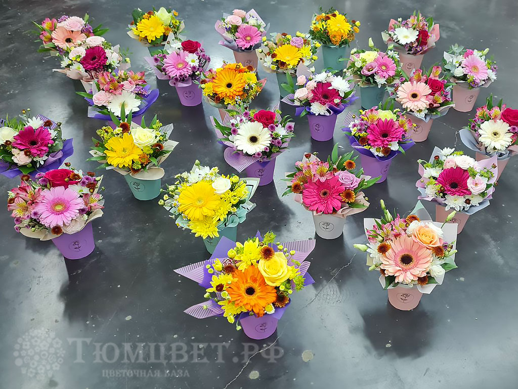 Цветочный комплимент из цветов