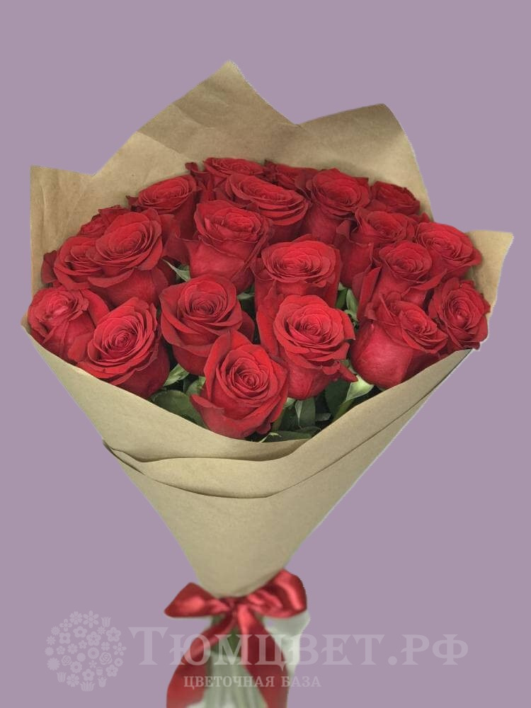 21 роза в крафте